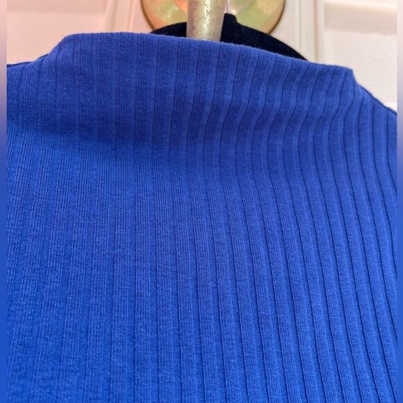 Zara Trafaluc blue ribbed sleeveless top, size Small - Picture 3 of 6